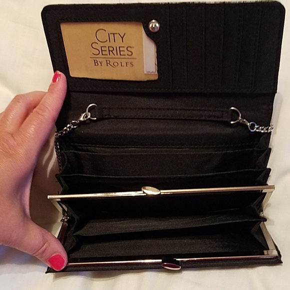 Ladies clutch / wallet gray snake pattern - Picture 5 of 8